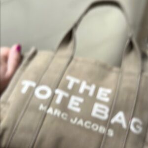 Marc Jacobs Beige Tote with White Lettering